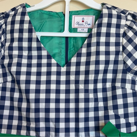 NWT Sz12 Classic Prep Ann Gingham Taffeta Dress - Picture 5 of 10